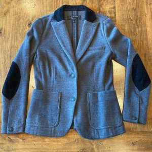 RAG & BONE Bromley Gray Black Wool Knit Blazer XS
